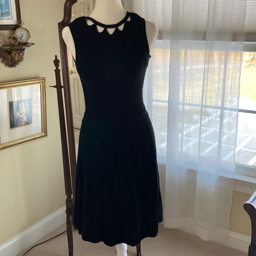 Milly Black Sleeveless Knit Dress Size S